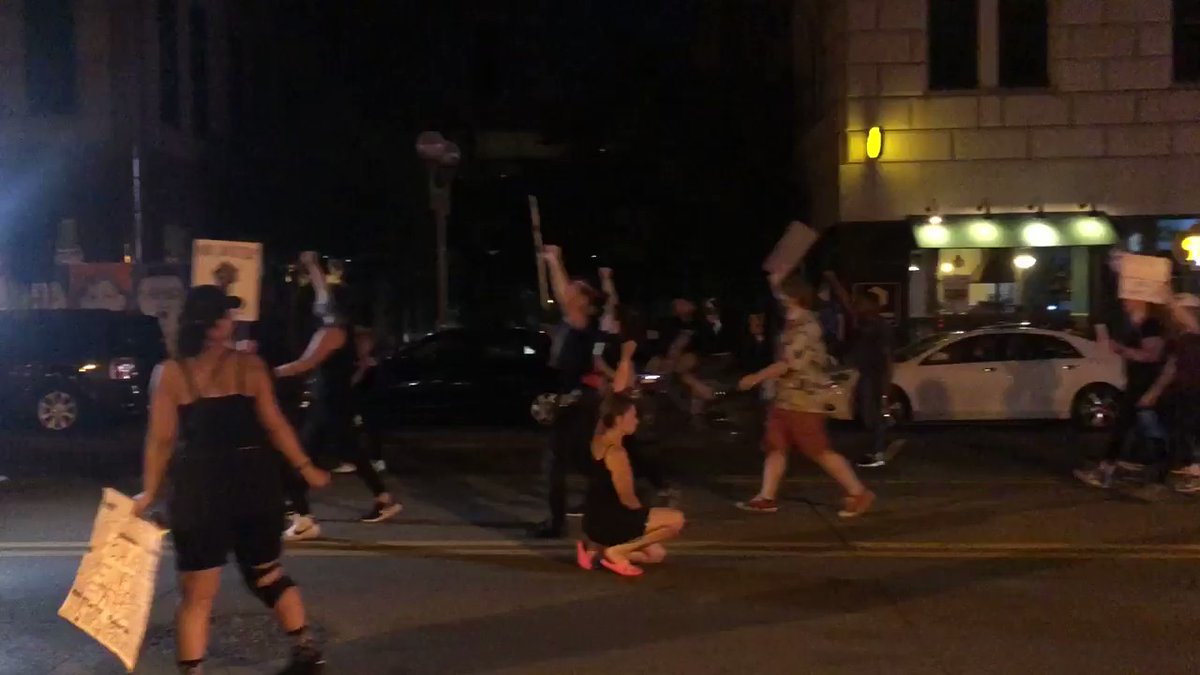 10:08: things a little more loud downtown   as protesters just took over High St