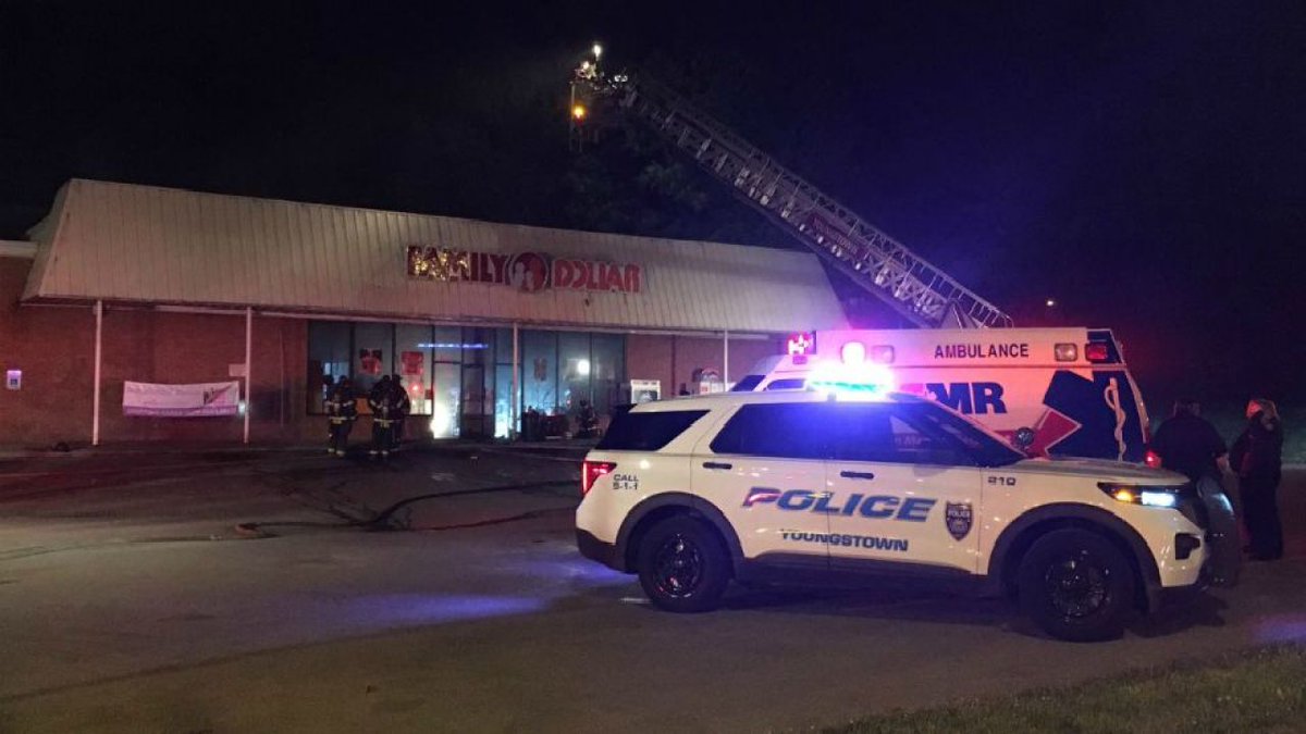 Crews battle suspicious fire at Youngstown Family Dollar  near St. Louis Avenue 