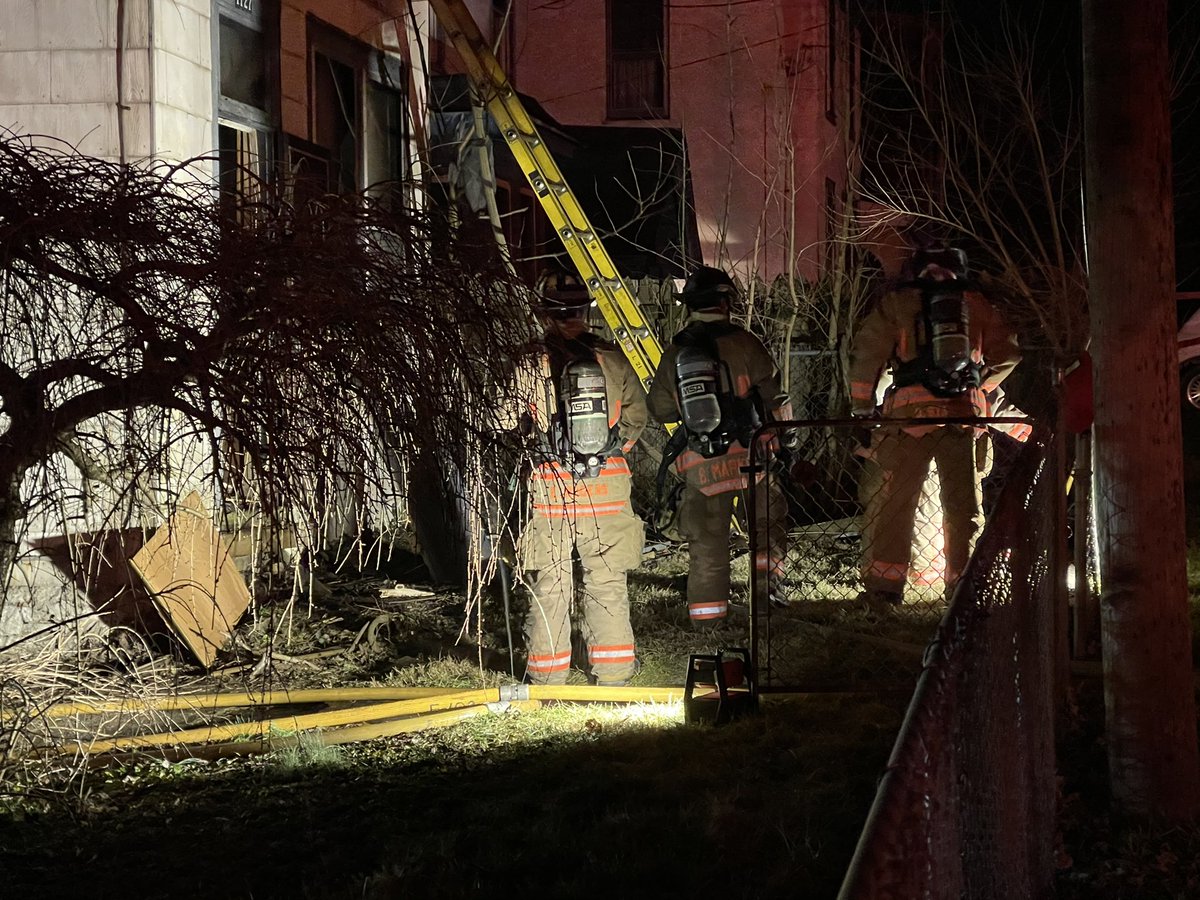 Cincinnati Fire Department working a structure fire off of Montrose Street