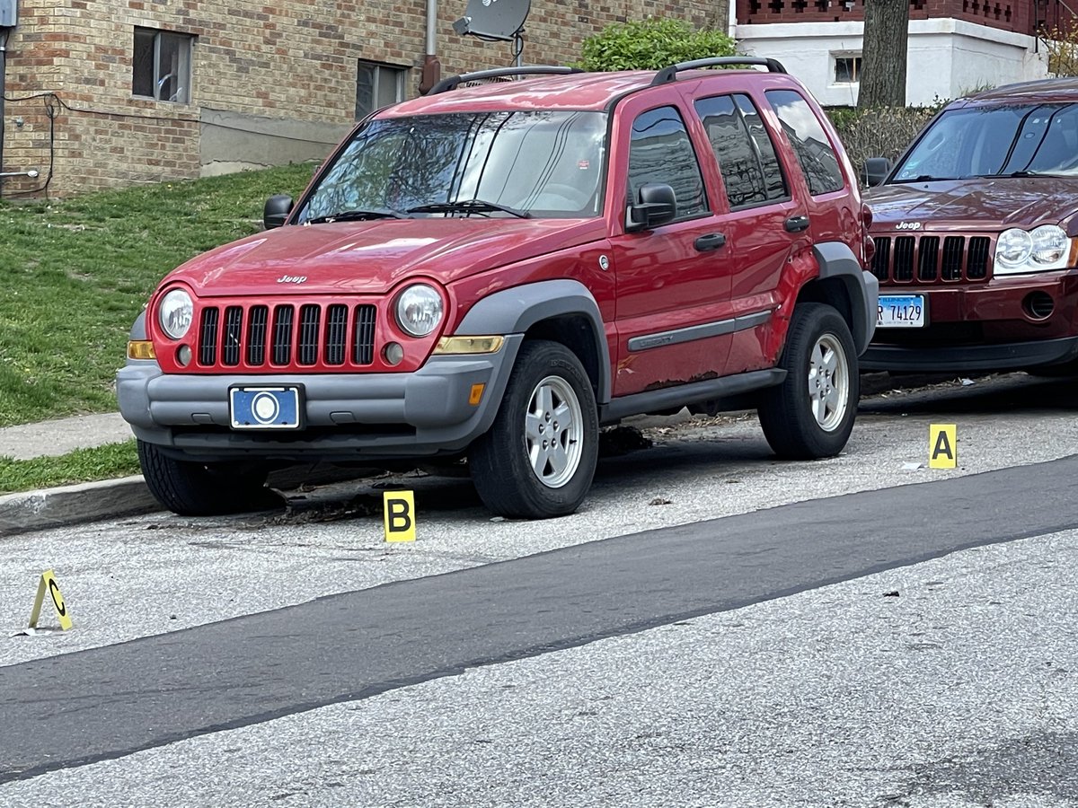 Police are on scene of a shooting at Maplewood Avenue. No information as of right now, but investigators are here. Several bullet casings can be seen on the ground.