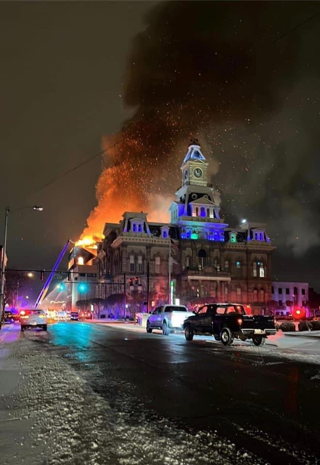 The Masonic Temple in Zanesville is in flames at the moment. This building is so important to arts in my hometown.  Thinking of the artists whose studios and work is ablaze currently