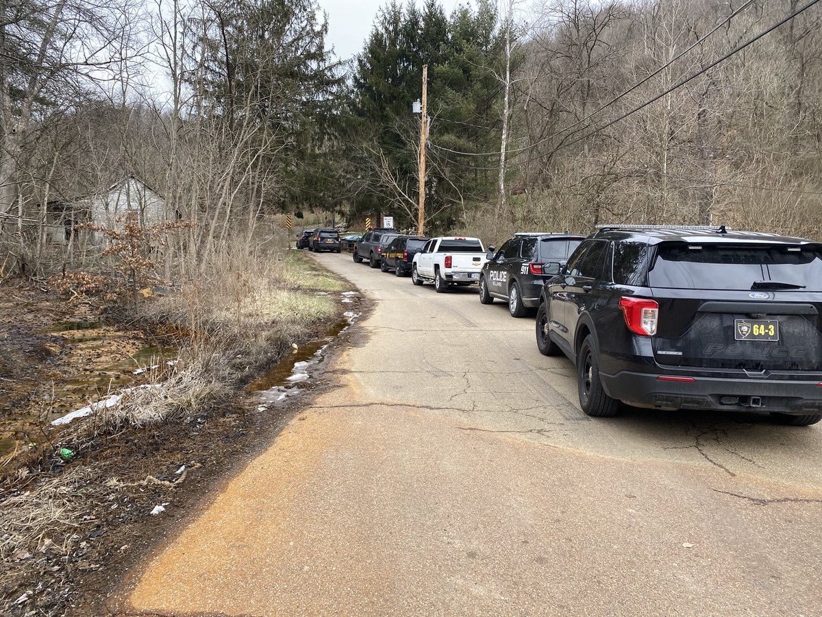 Chief Deputy James Zusack of the Belmont Co. Sheriff's Dept. confirms that a male subject was shooting at vehicles from a porch and fled into the woods. Search crews heard a single gunshot, found the suspect deceased later after SWAT arrived.  