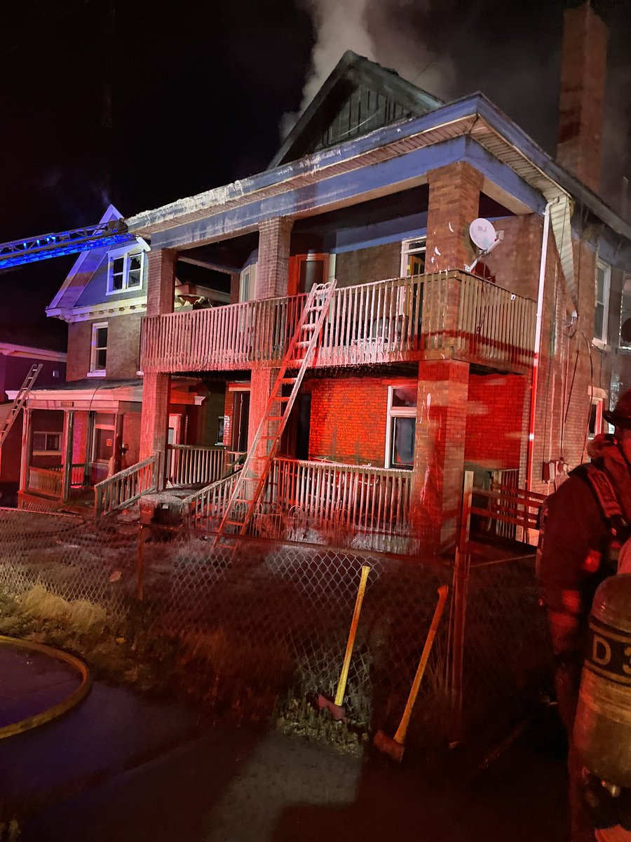 Cincinnati Fire Companies responded with three alarms to a structure fire at 267 Bodman Ave., Companies battle the cold freezing temperatures to extinguish the fire the exposed two buildings at this location 