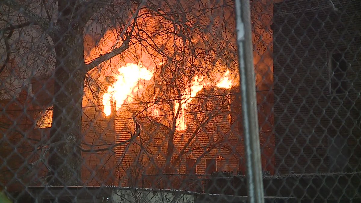 And the night wasn't all snow. @ClevelandFire had a two-alarm fire in the 4200 block of Clark Avenue. The scene is clearing 