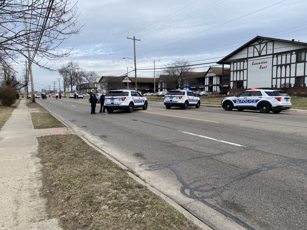 Scene of an officer-involved shooting on E. Livingston Ave.