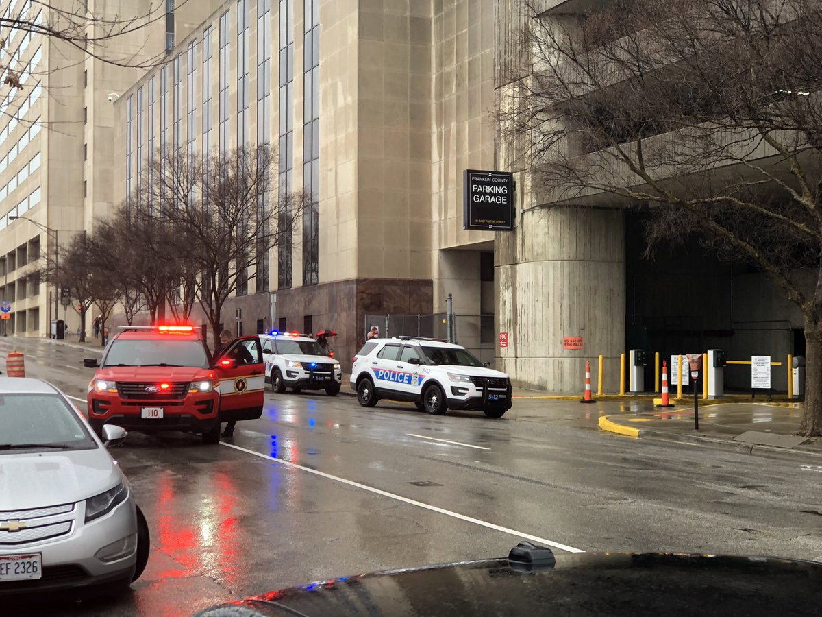 Shooting at parking garage at High & Mound St near Franklin Co Courthouse. 2 shot 1 critical &amp; 1 stable  