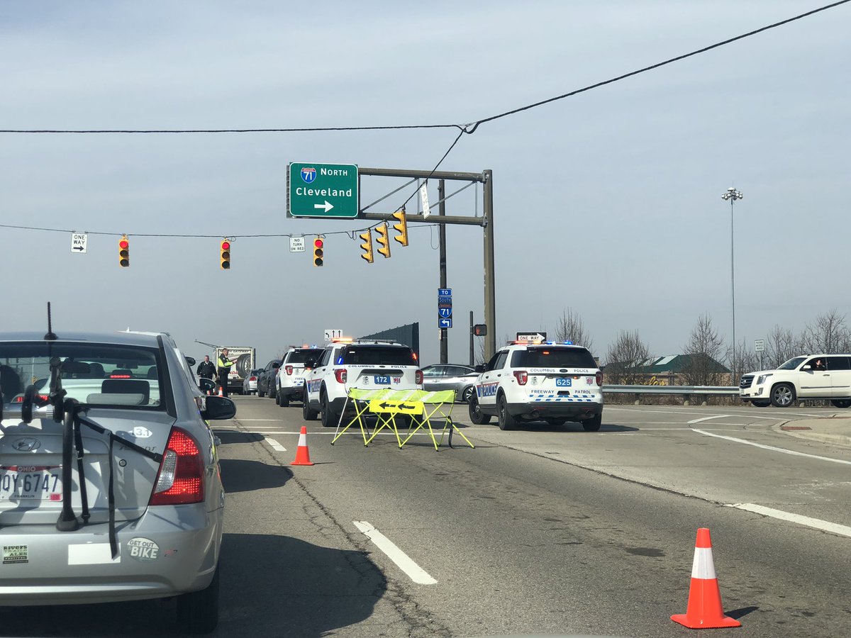 entrance to 71-N near Gemini Place closed after  Officers responded to an active shooter on I- 71 (north of Gemini Place) which resulted in an officer involved shooting. I-71 North will be shut down at I-270. I-71 S will be down to one lane at Gemini Place