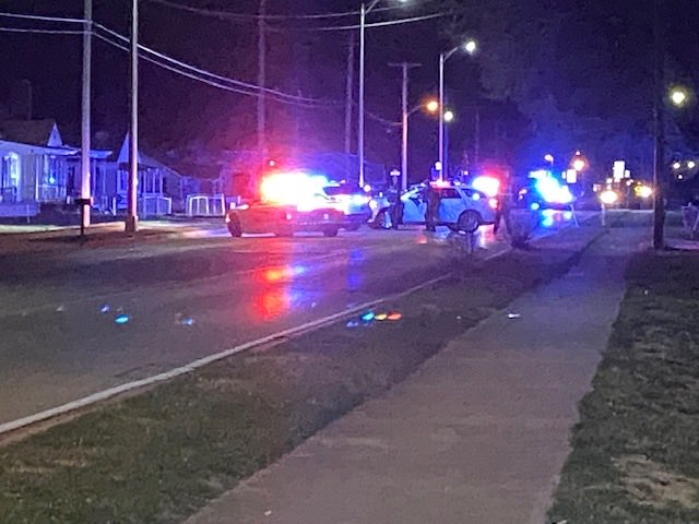 Police surrounding a home in Riverside after reports of a shooting.