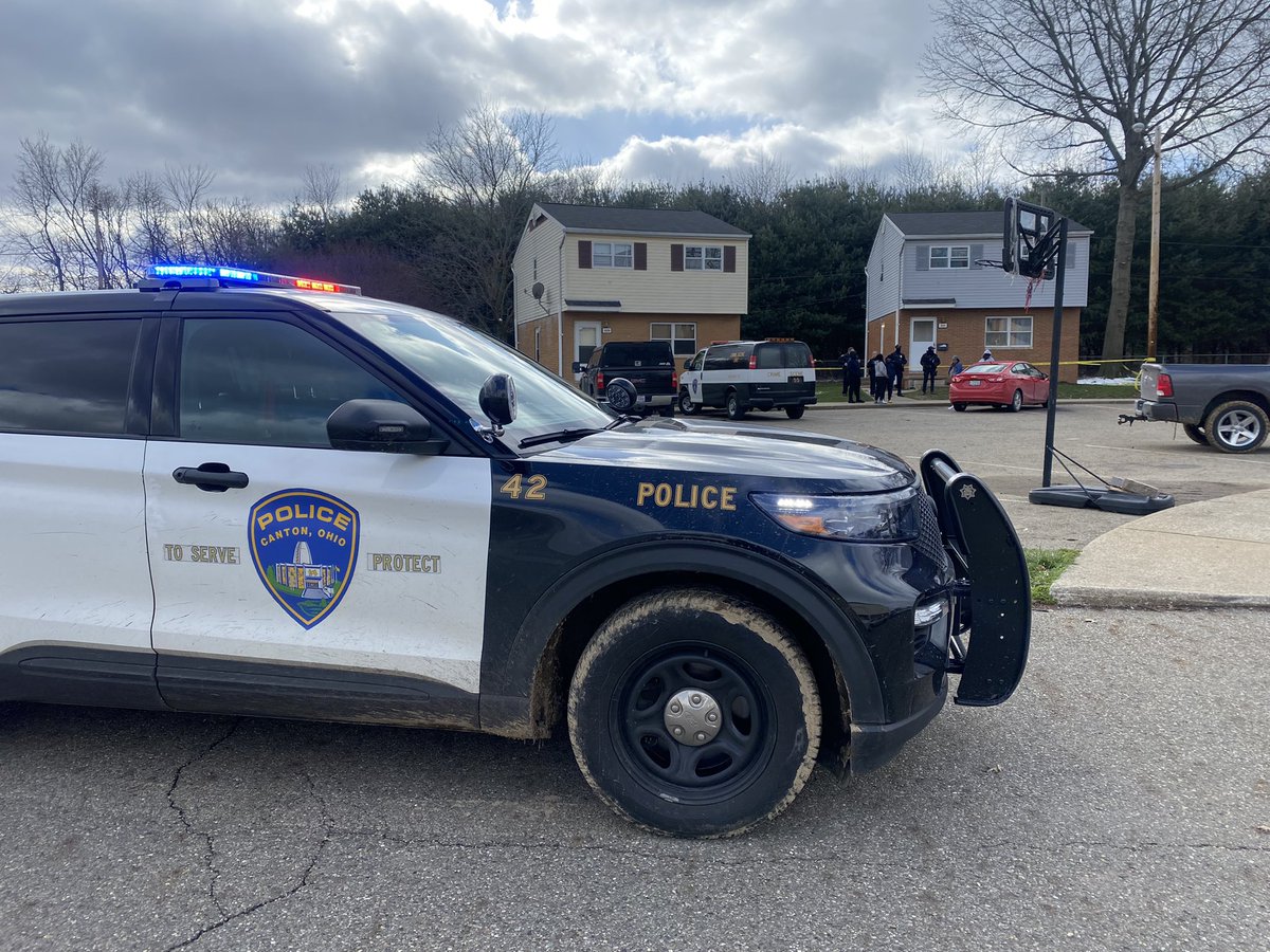 Scene of a shooting in the 3500 block of Ellis Ave NE in Canton (near the Walmart on 62).   A Canton Police detective said they are investigating a double homicide.