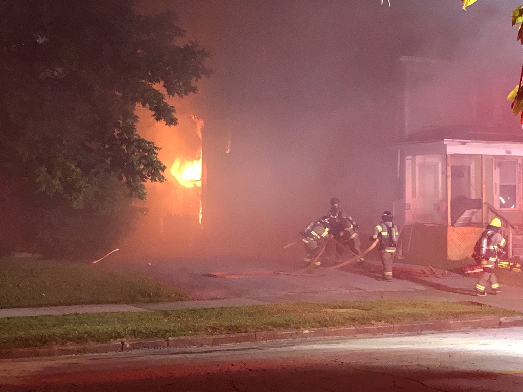 Situation on N. Superior in Toledo as firefighters are battling this fire in a two-story building