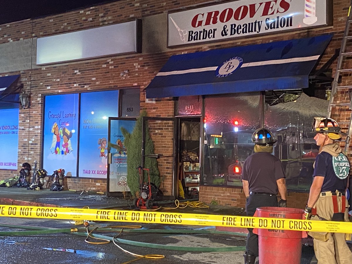 Firefighters are investigating a fire that broke out at the Blacklick Plaza Shopping Center in Reynoldsburg early Thursday morning