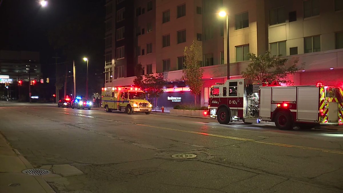 Shooting overnight at the Residence Inn at East 101 and Chester. EMS says a 25-year-old woman was transported in serious condition. CPD was focused on the area in the back near the parking deck but found the victim in the lobby