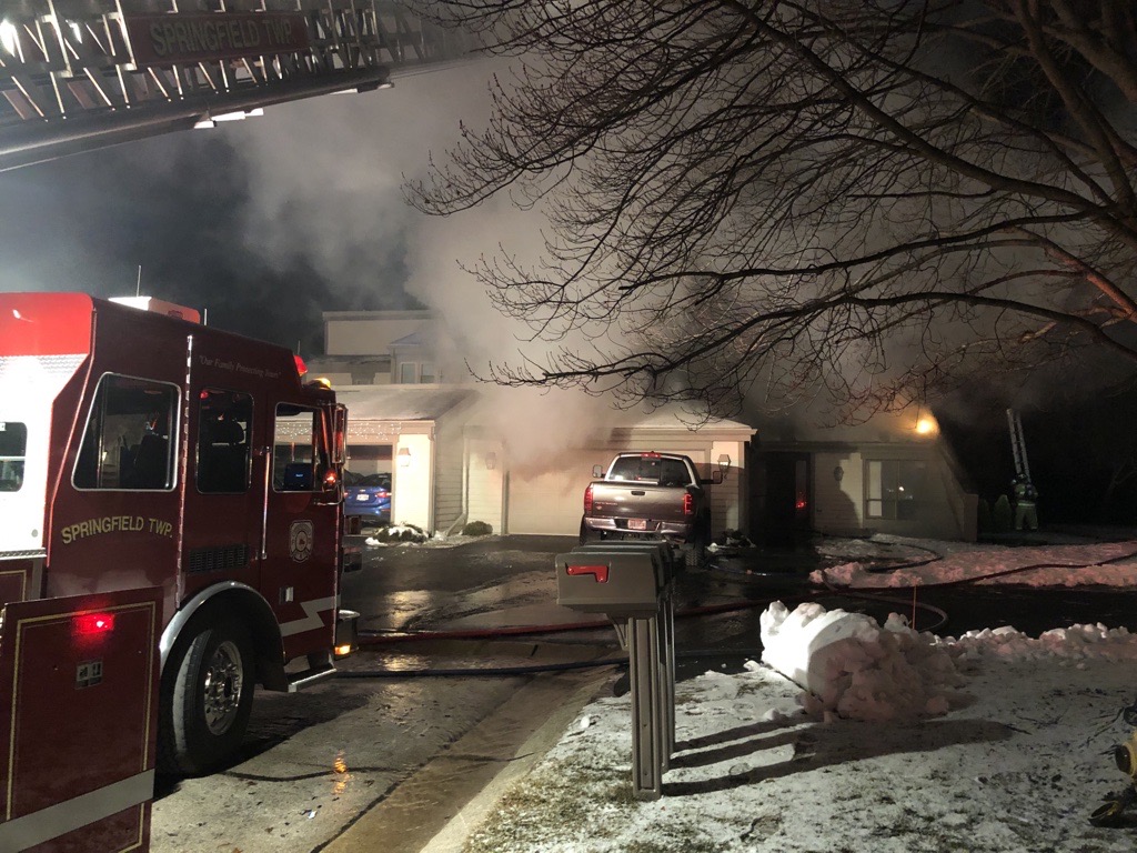 Scene of a condo fire in Maumee near the Brandywine Country Club where several family members were able to escape the flames