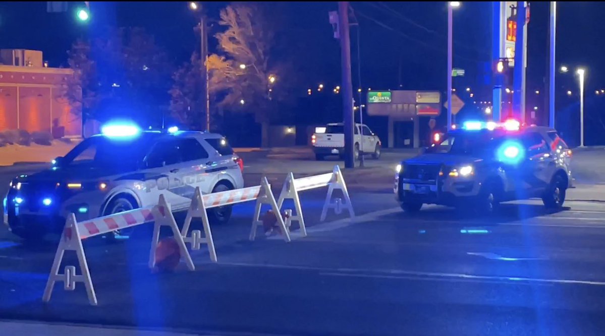 E Sharon Rd blocked at Crowne Point Dr in Sharonville where police are investigating a possible shooting near a Waffle House  