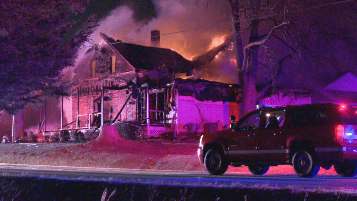 A home in Warren County was engulfed in flames