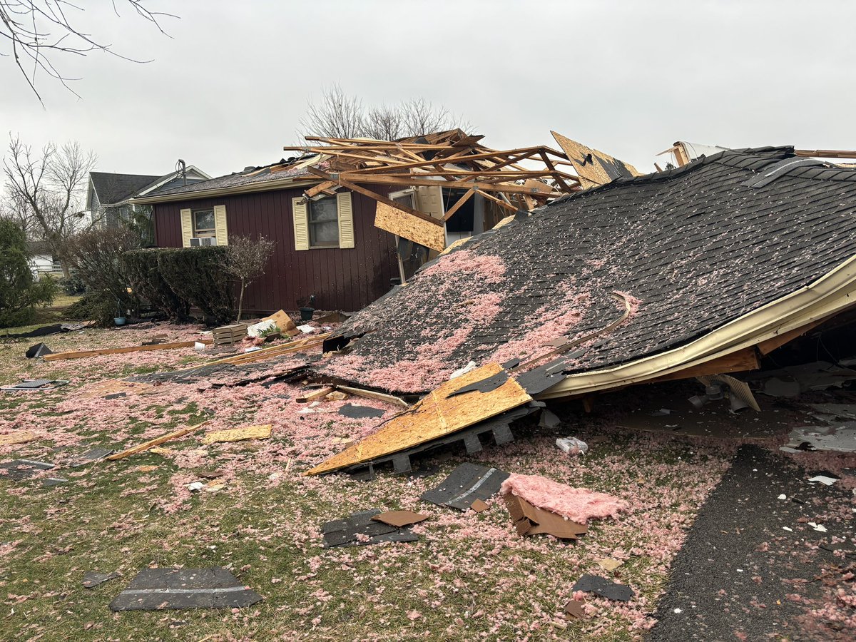 A husband and wife were trapped in their bedroom during this morning's storm in West Jefferson home.Joe Vondriska said the wind lifted their bed 