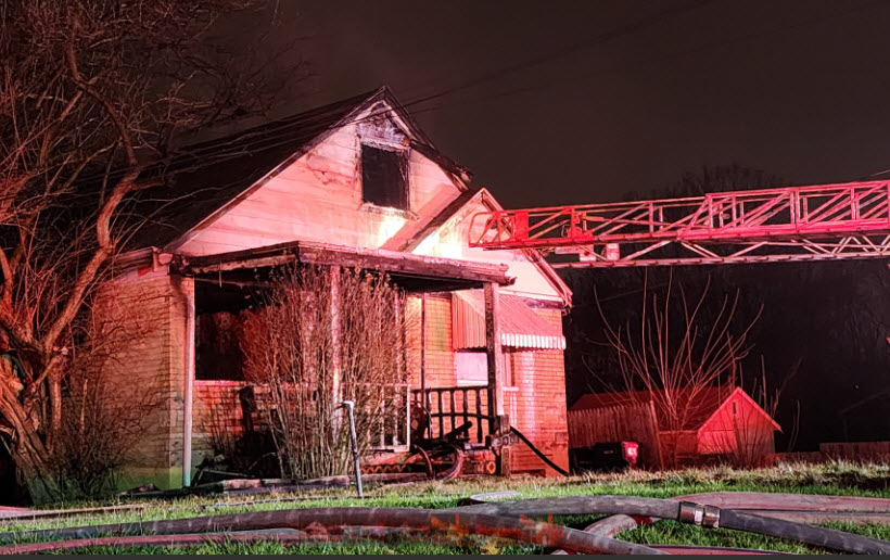 Flames broke out in the 500 block of Rosemont Avenue around 3 a.m. Crews found heavy fire on the front of the residence when they arrived