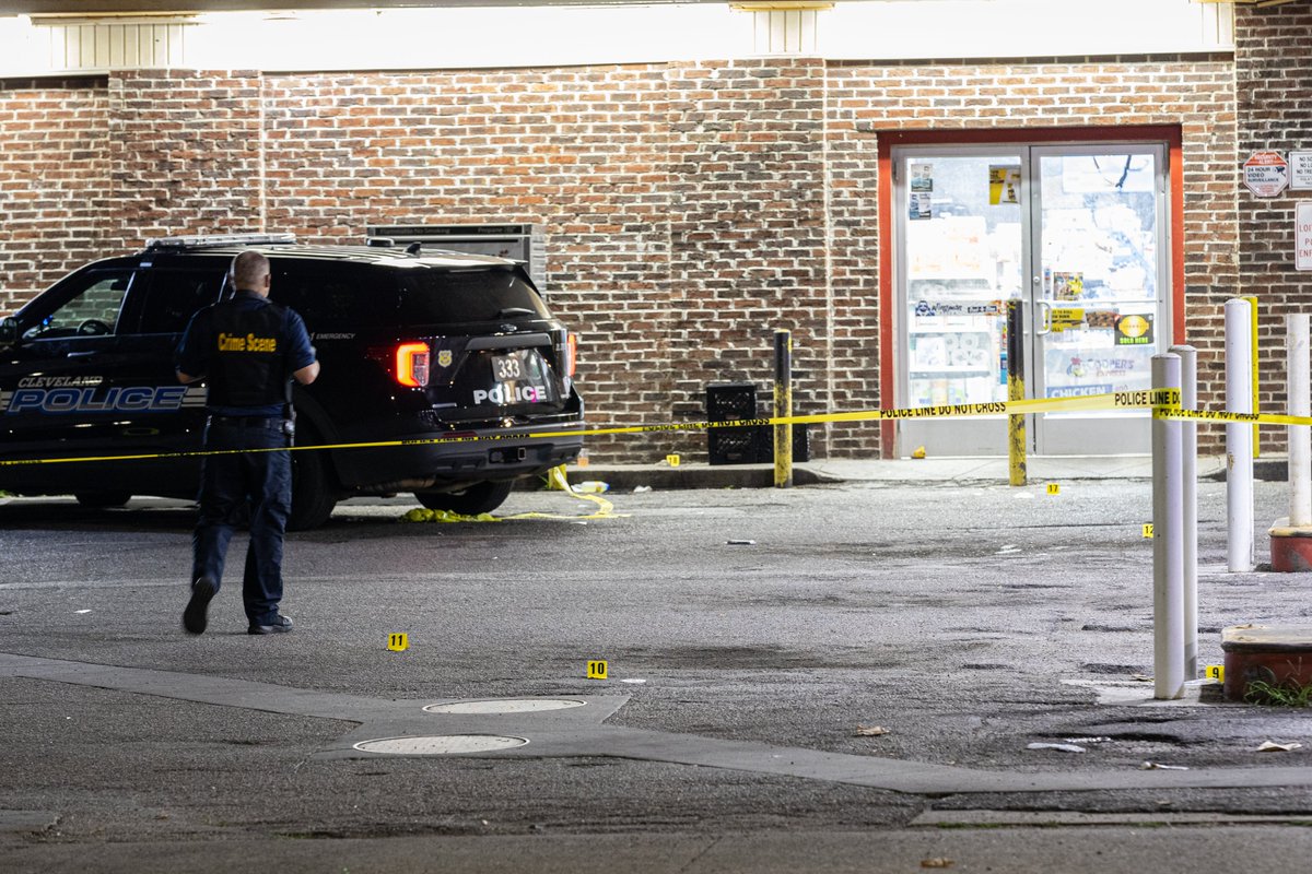 Casings all over the parking lot of the gas station at E40 and Quincy. Sounds like EMS took 2 gunshot victims to Metro. Unknown condition.  counted 18 casings marked up in the parking lot