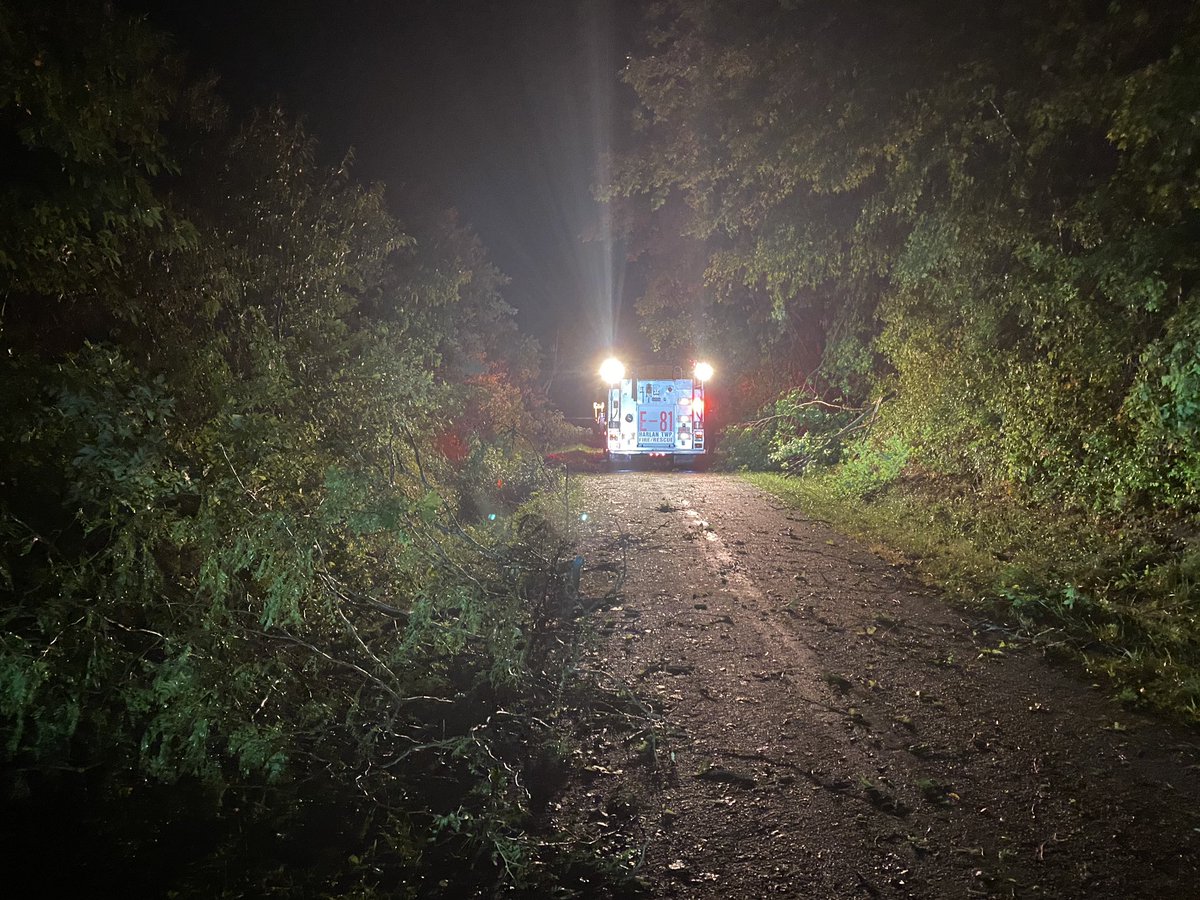 This is Blanchester in Harlan Township. Multiple roads closed and blocked because of downed trees and downed powerlines. Fire and energy crews are out in this area, but please do try to stay away as they get this work done after a radar confirmed tornado