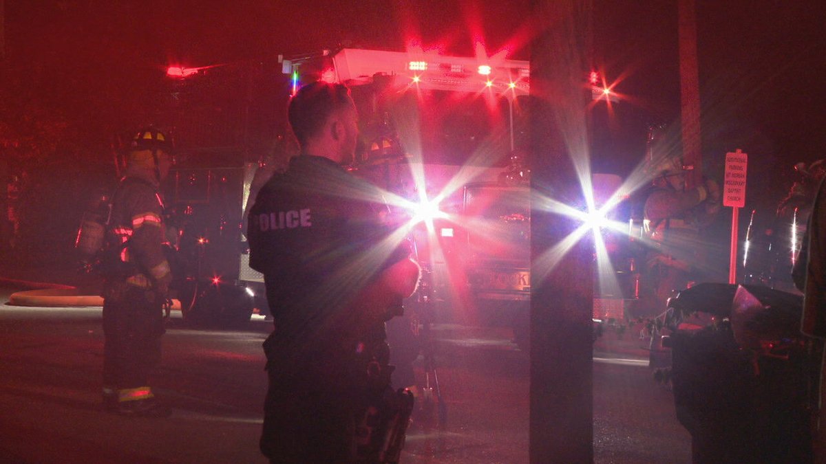 A fire engulfed a home in Lincoln Heights