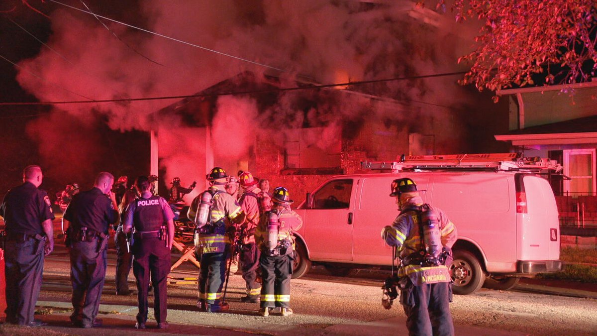 A fire engulfed a home in Lincoln Heights