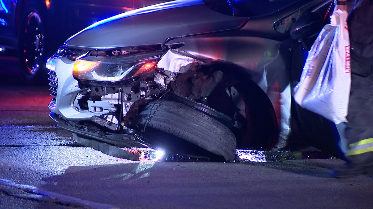 Garfield with a pursuit into Cleveland. The suspect crashed at E93 and Broadway. One person taken by EMS. Police had a handgun with extended magazine recovered from the car