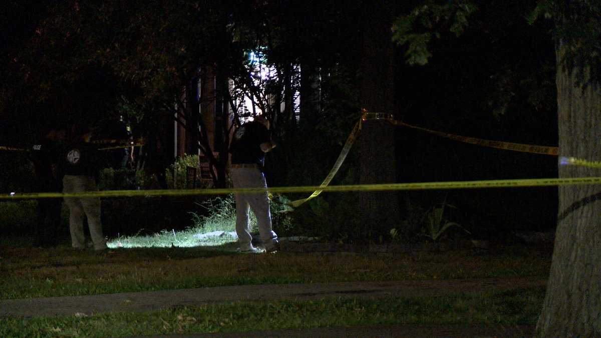 Officer involved shooting in Cleveland Hts late Thursday night. BCI on scene processing a large scene between two homes on Yellowstone RD. I can see evidence markers up to number 22 in two yards. Chief was on scene for a short time and moved the media back but refused to talk