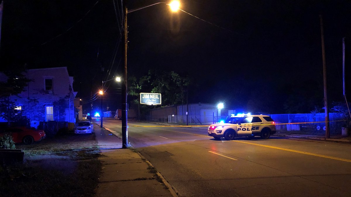 A person was hospitalized after being shot in North Fairmount on Monday