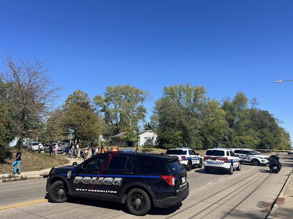 Multiple police departments have responded to a crash involving a funeral procession and a suspected motorcycle gang in the area of Germantown Pike