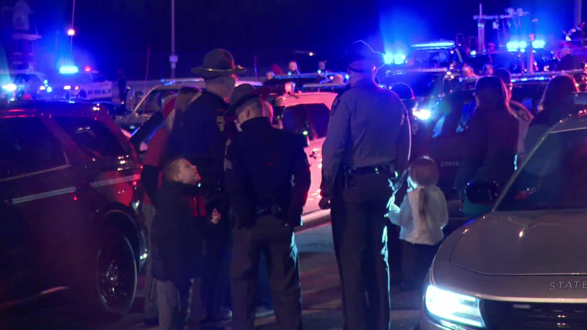 Dozens of police officers, sheriff's deputies, firefighters, and more came out to light up the night for patients at Cincinnati Children's Hospital and more