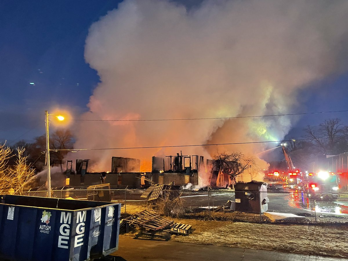 Columbus Fire says no reported injuries so far. This is an abandoned 2-story apartment building. Crews say the fire started. Crews working to put out this massive fire at an abandoned apartment complex in North Columbus.  