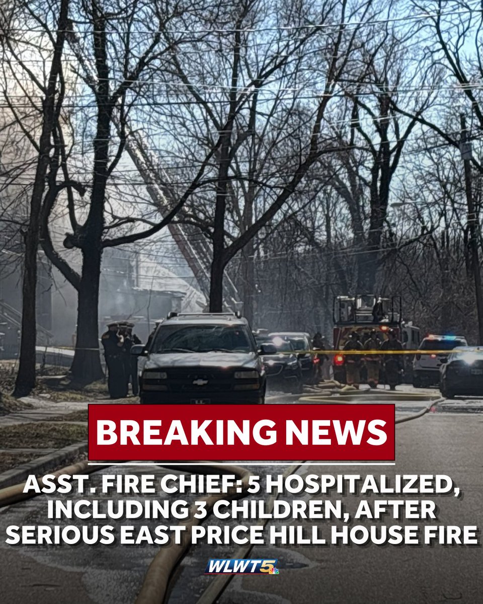 5 people, including 3 children, have been taken to the hospital after a house fire in East Price Hill Sunday afternoon. Crews are still working to battle the flames