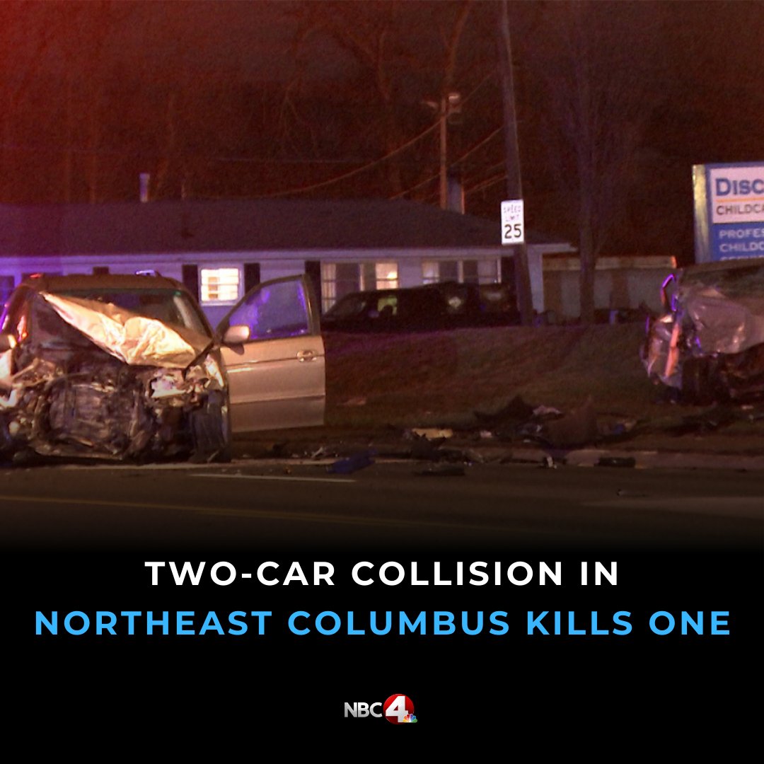 One person is dead and another injured after a two-car collision in east Columbus late Sunday night