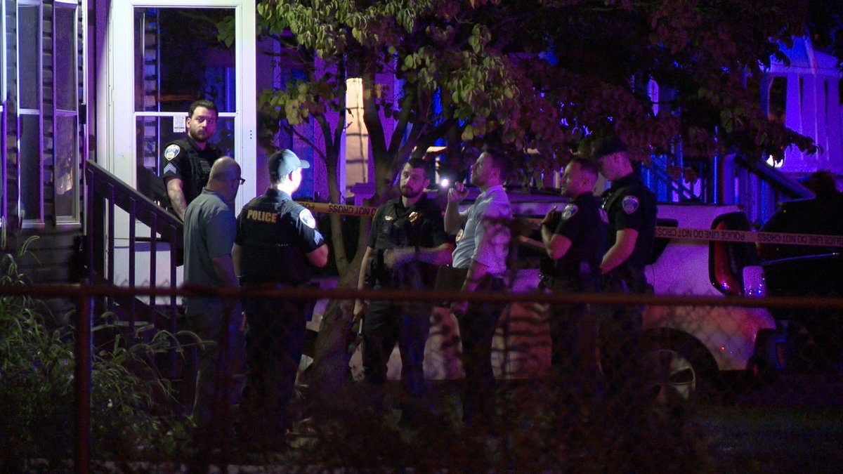 Akron police working a crime scene on Dayton Street overnight. this to be a shooting scene. Unknown number of victims or injuries