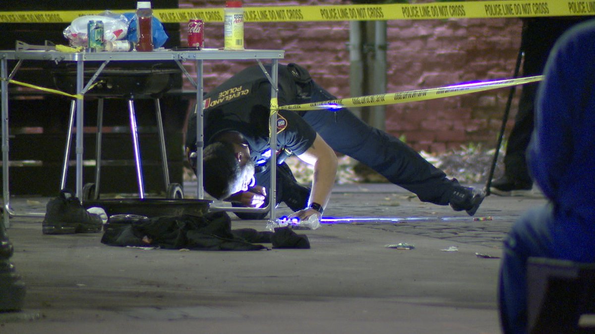 CPD investigating a shooting in Market Square Park across the street from the West Side Market. Male alert when transported by EMS to Metro. Unknown suspects. The park hours are 6a-9p but it appears there was a picnic going on here