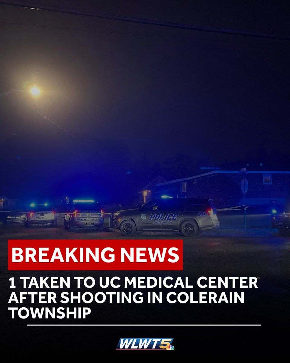 One person was transported to University of Cincinnati Medical Center after a shooting in Colerain Township Wednesday night