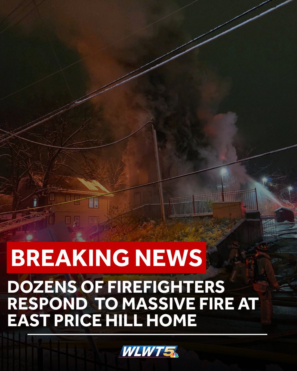 Dozens of firefighters responded to 2-alarm fire at a vacant East Price Hill house Tuesday night