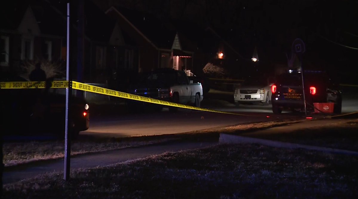 Deputies have a home in Lincoln Heights surrounded and have blocked off the road with yellow tape early Monday morning