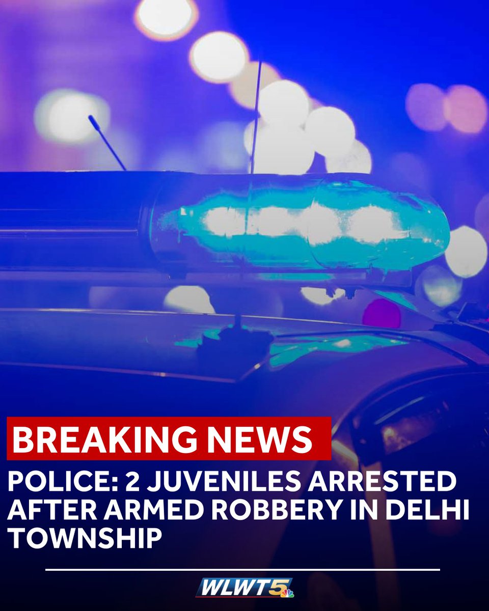 Two juveniles were arrested after a reported armed robbery in Delhi Township on Tuesday afternoon