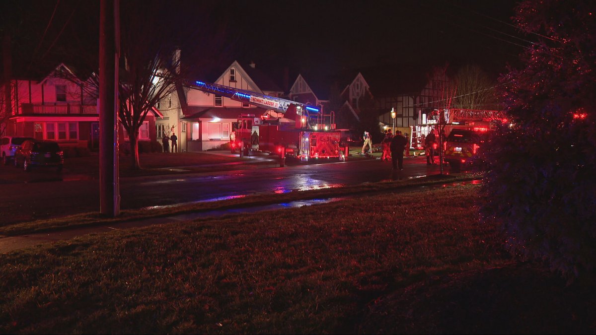Two people and a dog were displaced after lightning struck a home in Oakley.Fire officials said fragments of a chimney were found scattered across the driveway