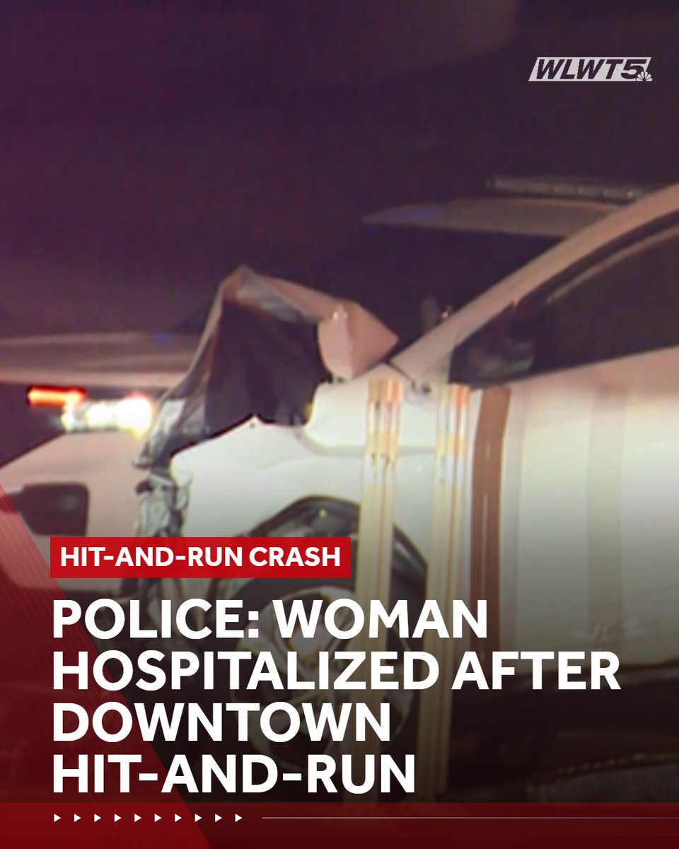 Cincinnati police are searching for a driver after a hit-and-run crash downtown.
