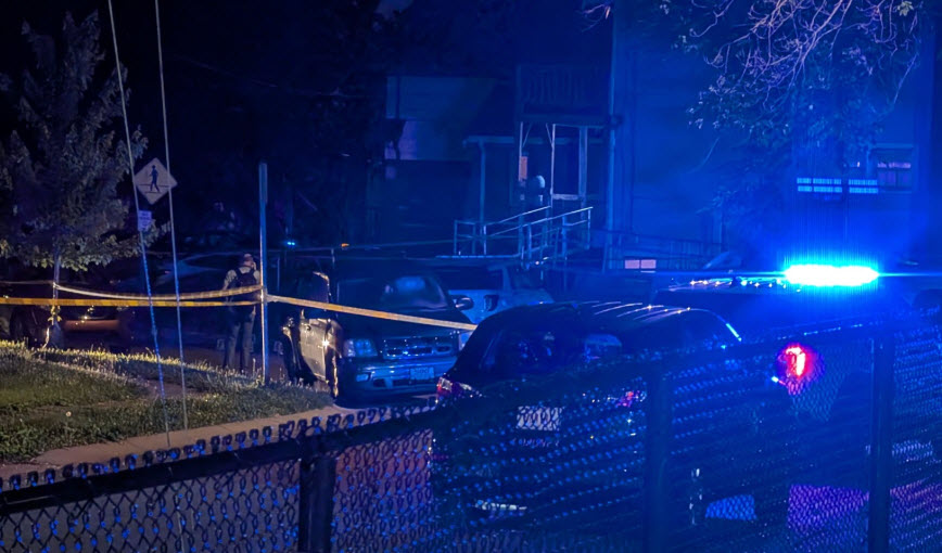 A homicide investigation is underway after one person was found shot to death across the street from a Cincinnati park overnight.