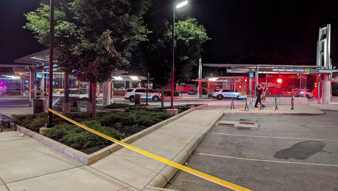 One of the four people shot at a transit center in Northside has been indicted by a federal grand jury