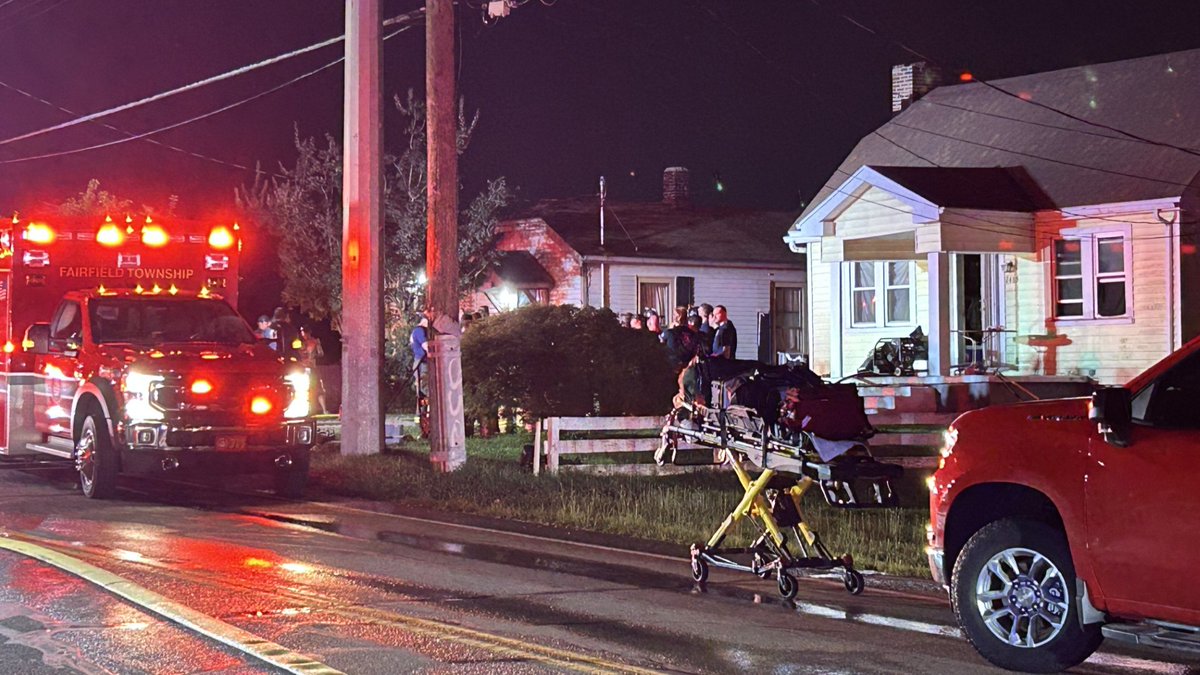 Two people were displaced on Tuesday after a house fire in Fairfield
