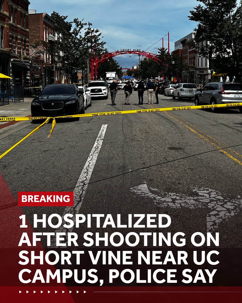 One person was taken to the hospital after being shot in the stomach on Short Vine near UC campus, police say