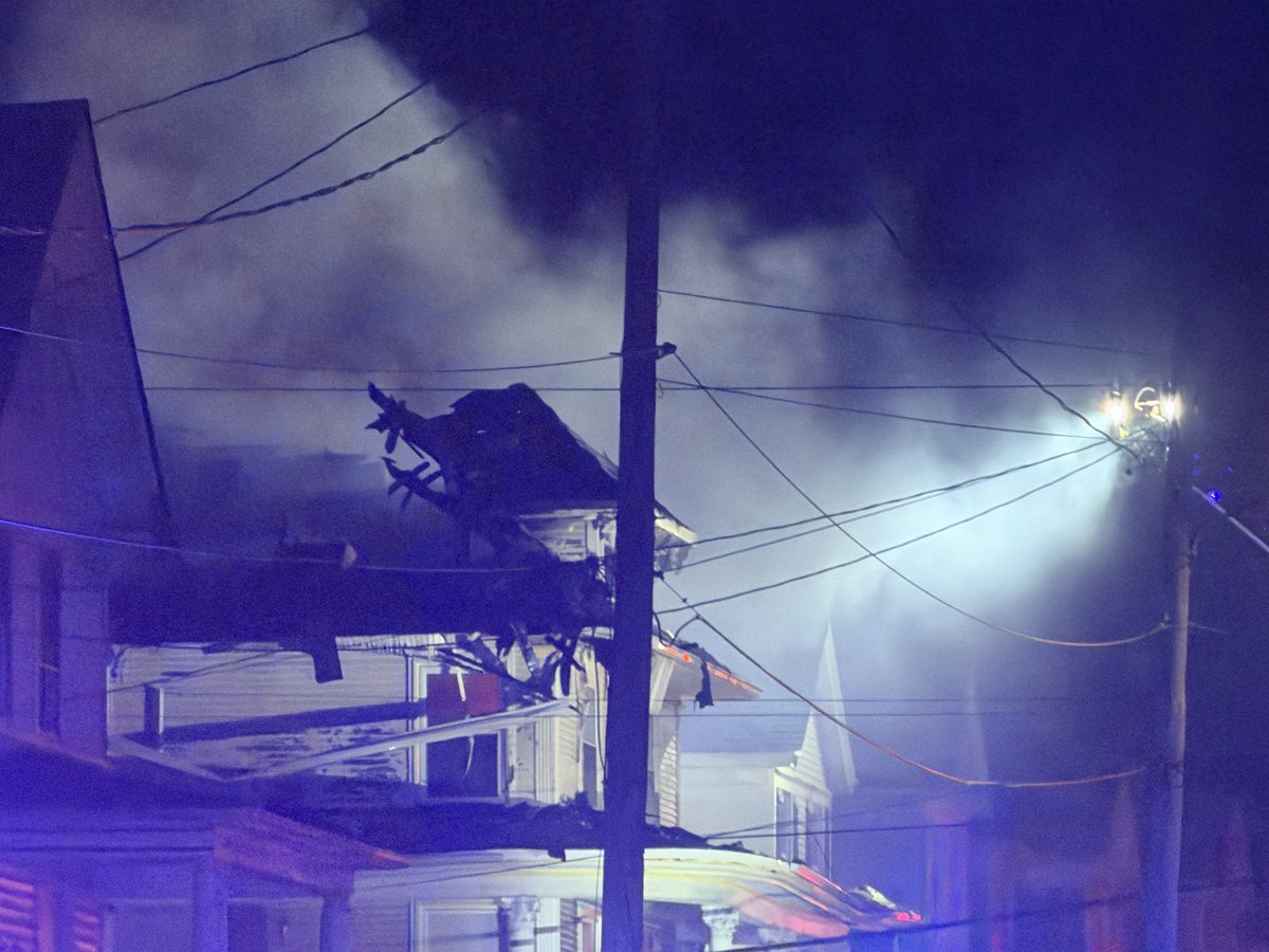 The shelter in place order for the neighborhood in Hamilton near where a house was on fire has been lifted. This is what the scene looks like now around Eaton and Park Avenues 