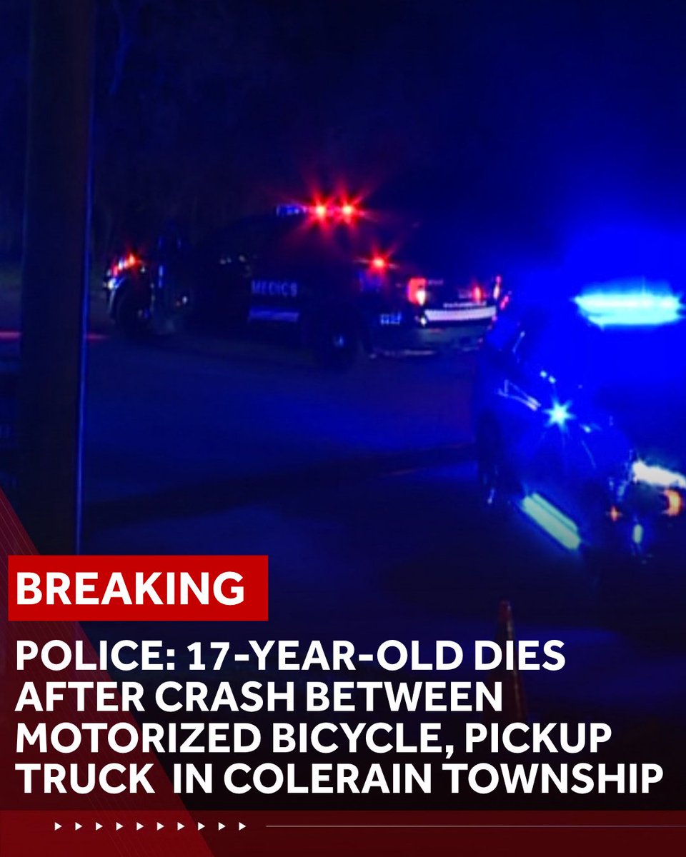 A 17-year-old Colerain High School senior has died after a crash between a motorized bicycle and a pickup truck in Colerain Township