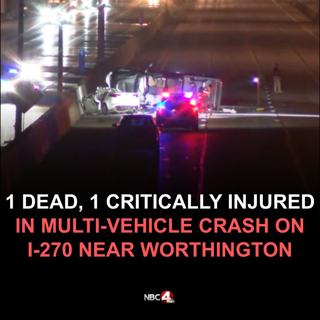 One person is dead, another critically injured after a multi-vehicle crash on a north Columbus highway early Thursday morning