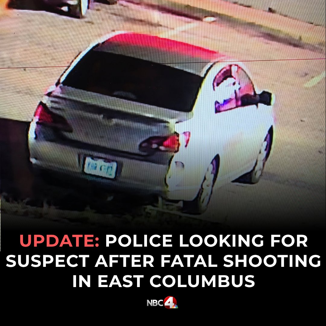 Police are searching for a suspect after one person died and another was injured in a shooting in east Columbus Sunday morning